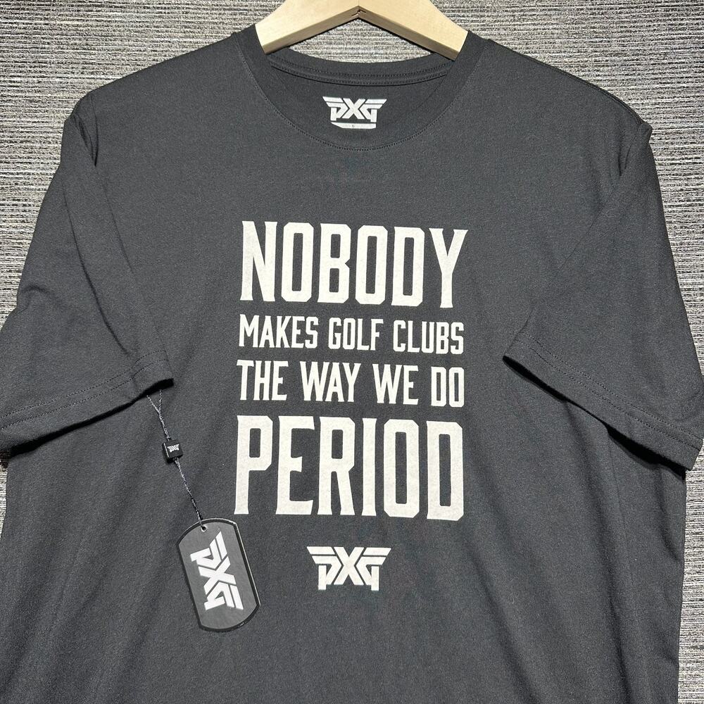 PXG Golf Shirt Men's Small Black Short Sleeve Nobody Makes Golf Clubs